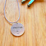 Hand Stamped Personalised Name And Age Necklace, thumbnail 3 of 11