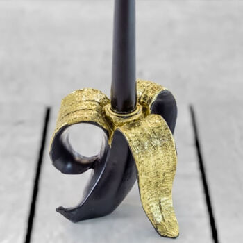 Peeled Gold And Black Banana Candle Holder, 3 of 6