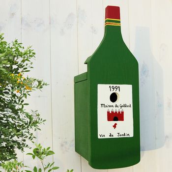 Personalised Wine Bottle Bird Box, 3 of 5