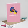Rainbow Roller Skate Retro Isolation Card, thumbnail 4 of 5