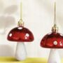 Hanging Christmas Tree Mushroom Ornament, thumbnail 5 of 5