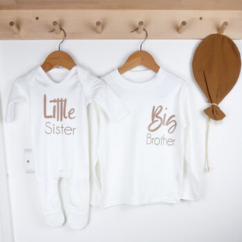 Sibling Big Sister, Little Brother Tops, Sleepsuits, 4 of 12