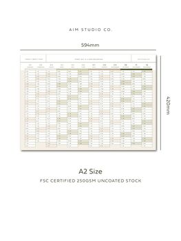 Large A2 Year View 2024 Wall Planner, Landscape, 9 of 9