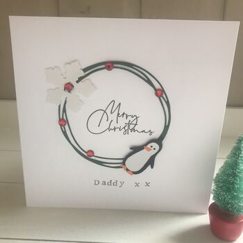 Personalised Penguin Christmas Card, 3 of 8