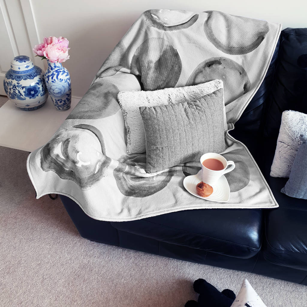 Black And White Personalised Blanket Throw By Rianna Phillips