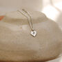 Tiny Heart Personalised Initial Necklace Silver Or Gold, thumbnail 1 of 7