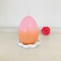 Pink And Orange Egg Shaped Candle, thumbnail 5 of 5