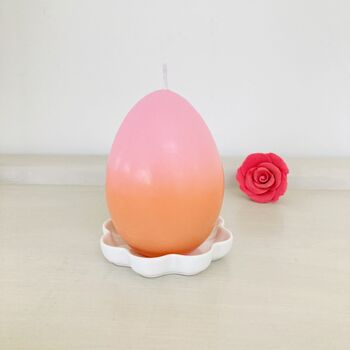 Pink And Orange Egg Shaped Candle, 5 of 5