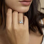 Handmade Two Tone Opal Flower Ring, thumbnail 2 of 5