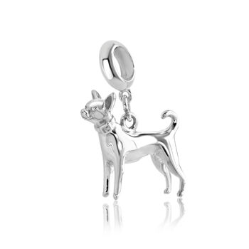 Chihuahua Charm Sterling Silver, 4 of 12