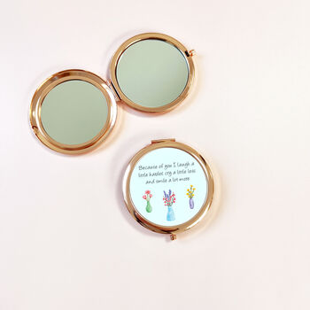 Because Of You Friendship Pocket Mirror, 6 of 6
