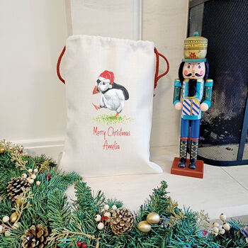 Personalised Puffin Christmas Sacks, 2 of 8
