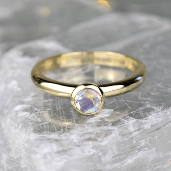 Solid Gold Moonstone Solitaire Ring By Alison Moore Designs ...