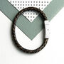 Personalised Men's Leather Bracelet With Tube Clasp, thumbnail 5 of 5