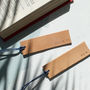 Oak Bark Tanned Leather Personalised Bookmark, thumbnail 1 of 5