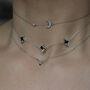 Delicate Sterling Silver Moon And Star Choker, thumbnail 3 of 4