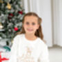 Personalised 'Believes' Christmas Reindeer Embroidered Sweatshirt Jumper, thumbnail 2 of 11