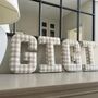 Beige Check Fabric Letters, thumbnail 4 of 8