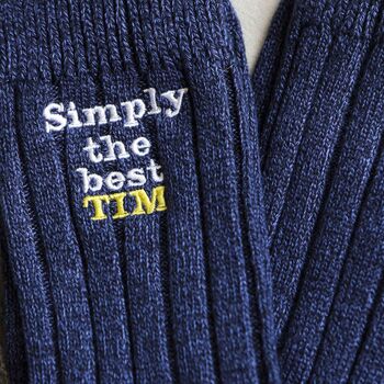 Men’s Personalised Thick Warm Fun Bamboo Socks Gift, 4 of 8
