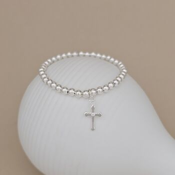 Child's First Holy Communion Bracelet With Silver Cross, 2 of 3