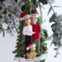 Personalised Couple With Dog Christmas Decoration, thumbnail 1 of 6