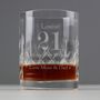 Engraved Cut Crystal Age Whisky Glass, thumbnail 2 of 4