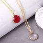 Pink Gemstone Charm Necklace, thumbnail 3 of 7