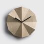 Solid Oak Wood Origami Clock, thumbnail 2 of 2