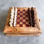 Personalised Handmade Olive Wood Full Chess Board Set, thumbnail 12 of 12