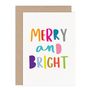 Merry And Bright Christmas Card Pack, thumbnail 2 of 2