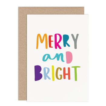 Merry And Bright Christmas Card Pack, 2 of 2