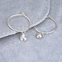 Sterling Silver And Gold Hoop Earrings With Shell Charm, thumbnail 6 of 10