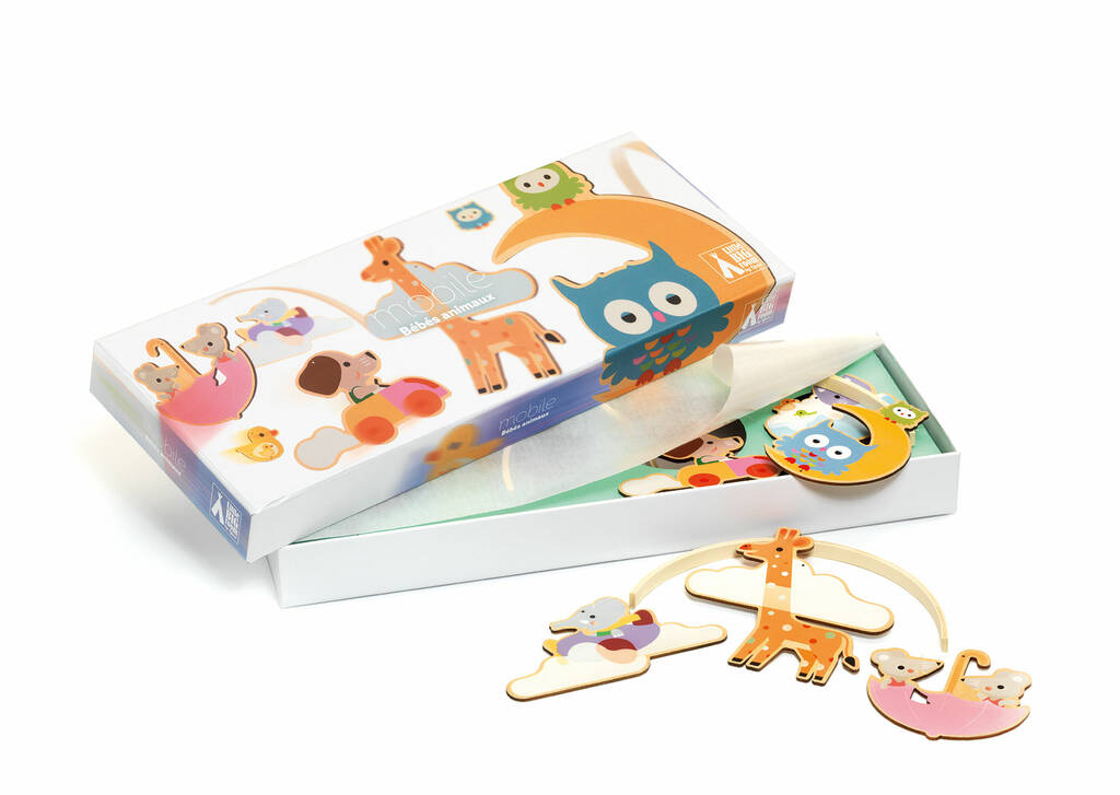 Wooden Baby Animals Mobile By Harmony at Home Boutique