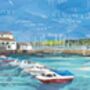 Falmouth Harbour, Cornwall Art, Paper Collage Print, thumbnail 3 of 6