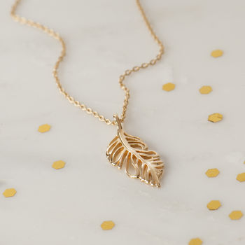 Feather Sterling Silver Gold Or Rose Gold Necklace, 4 of 12
