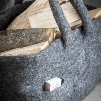 Southwold Rectangular Log Basket, 2 of 3