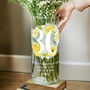 40th Birthday Milestone Watercolour Flowers Glass Vase, thumbnail 2 of 5
