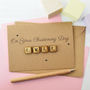 Personalised Christening Wooden Tiles Card, thumbnail 1 of 2