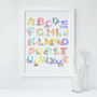 Alphabet Animal Nursery Baby Toddler Art Print, thumbnail 1 of 3