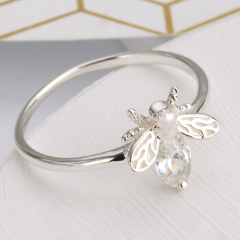 Sterling Silver Bee Ring, 3 of 9