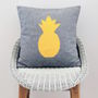 Vibrant Handmade Wool Cushion With Pineapple, thumbnail 2 of 9