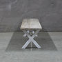 King's Cross Reclaimed Wood Bench With X Frame, thumbnail 6 of 6