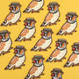 Zebra Finch In A Boater Iron On Embroidered Patch, thumbnail 5 of 5
