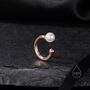 Piercing Free Sterling Silver Pearl Ear Cuff, thumbnail 2 of 9