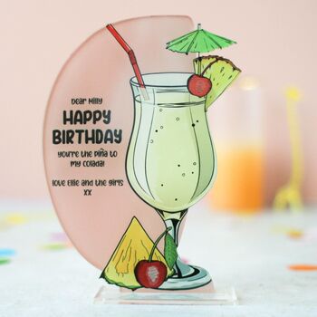 Personalised Pina Colada Cocktail Card, 7 of 7