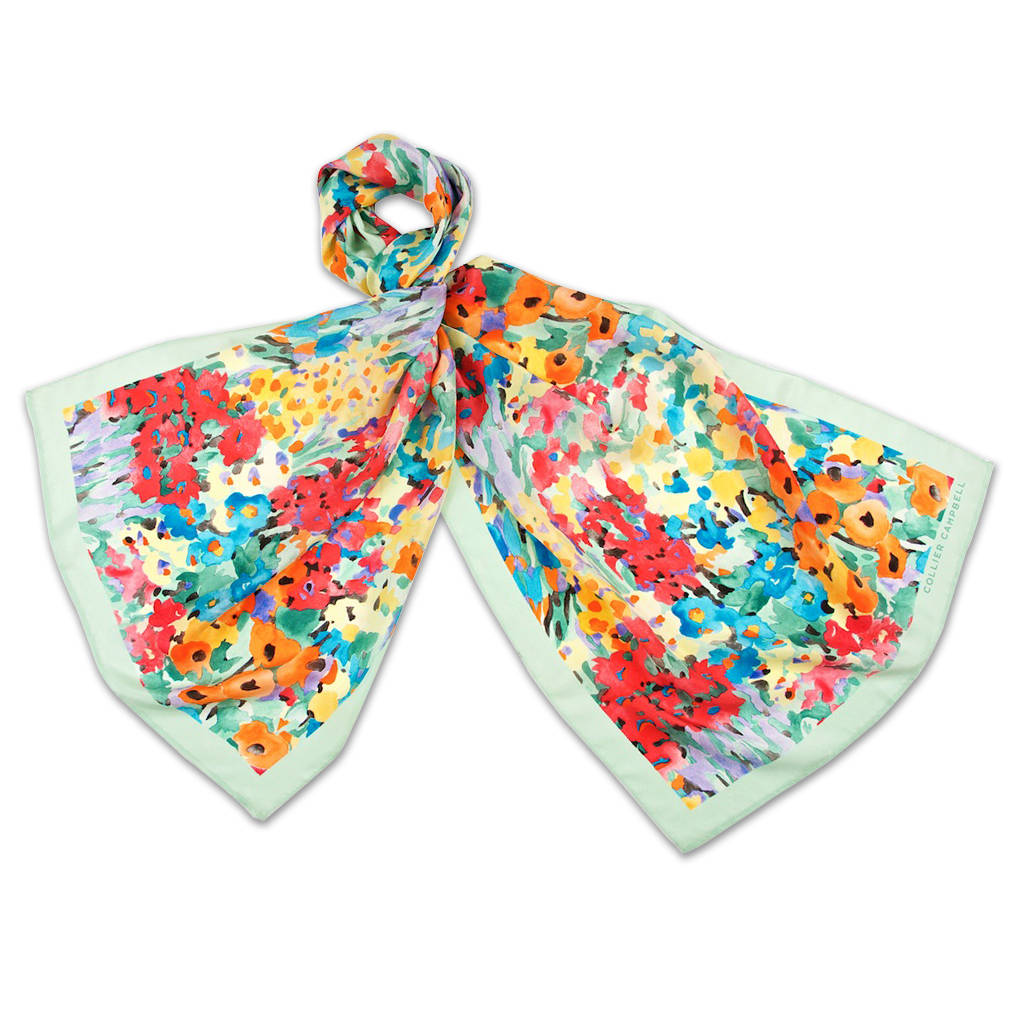Floral Fantasy Long Silk Scarf By Collier Campbell | notonthehighstreet.com