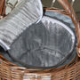 Round Grey Picnic Basket With Chiller Compartment, thumbnail 4 of 7