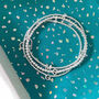 Sterling Silver Triple Initial Connector Bracelet, thumbnail 3 of 4