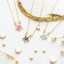 Gold Plated Enamel Star Initial Necklace, thumbnail 4 of 9