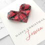 Ralph Lauren Style Tartan Origami Heart Christmas Card, thumbnail 3 of 5
